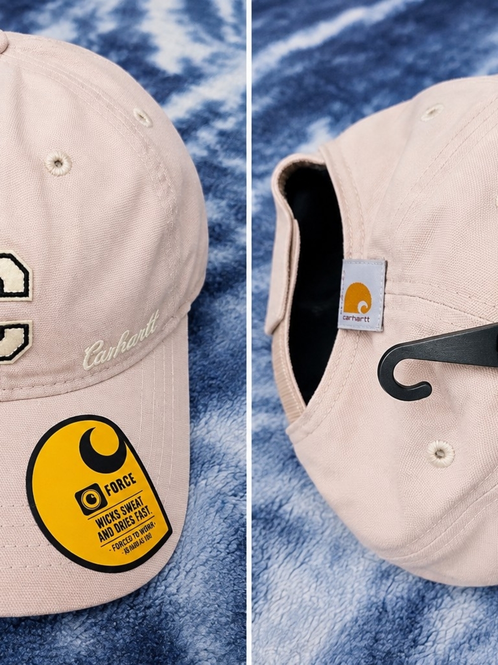 Carhartt Kids Light Pink Canvas Baseball Hat with Embroidered Logo